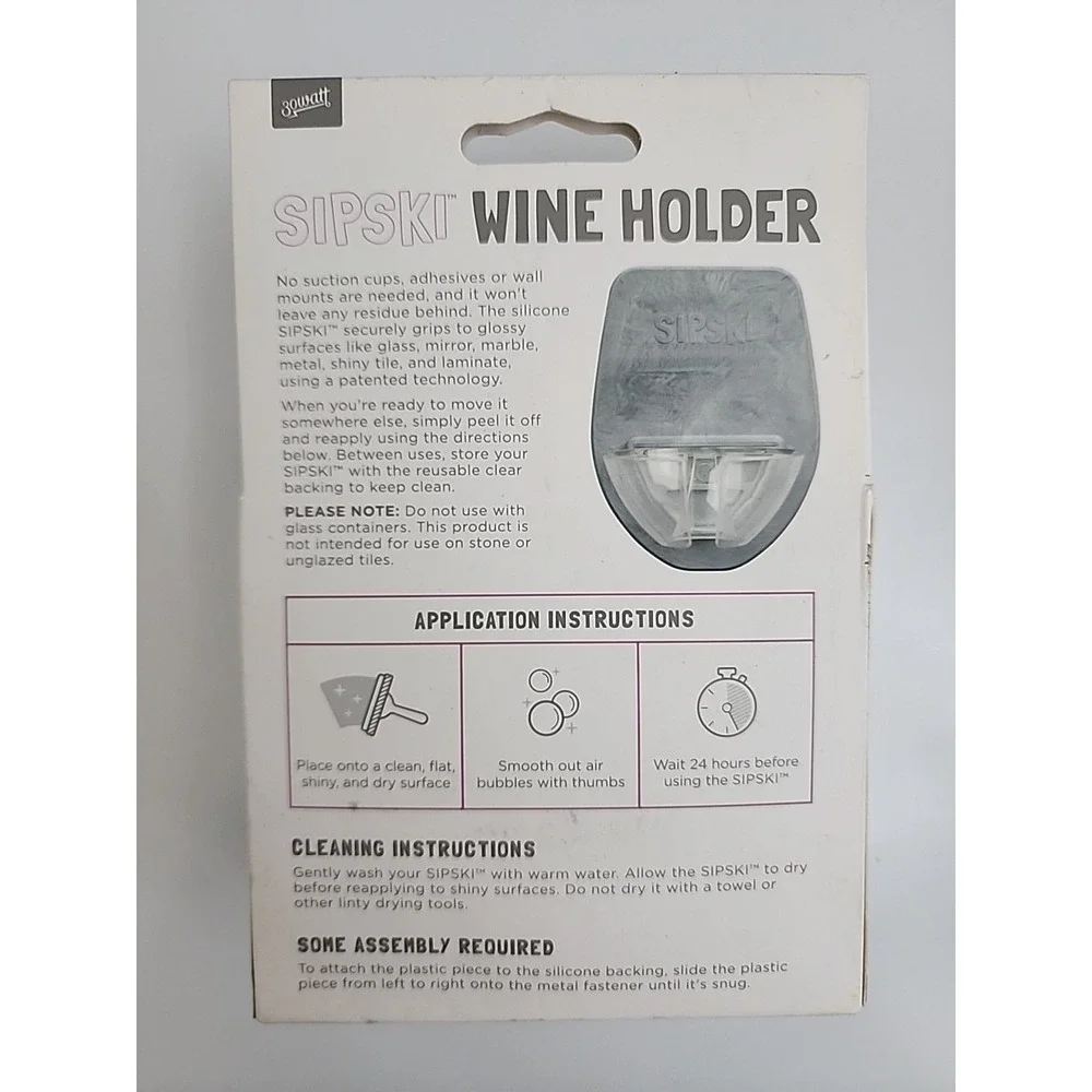 Sipski Marble Design Wine Holder 30‎ Watt Pairs Well With Bubble Baths Brand New